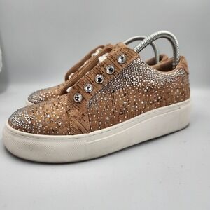Alex  Marie‎ Cork Bedazzled Jeweled Sneakers Size7.5 Prom Sneakers